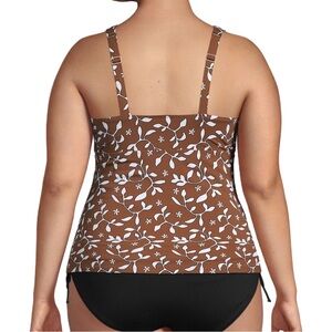 Lands' End Grecian UPF 50 Tummy Control Tankini Top NWT